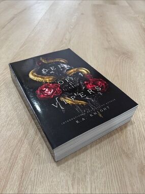 Den of Vipers by K.A. Knight - Black Cover with Red Roses